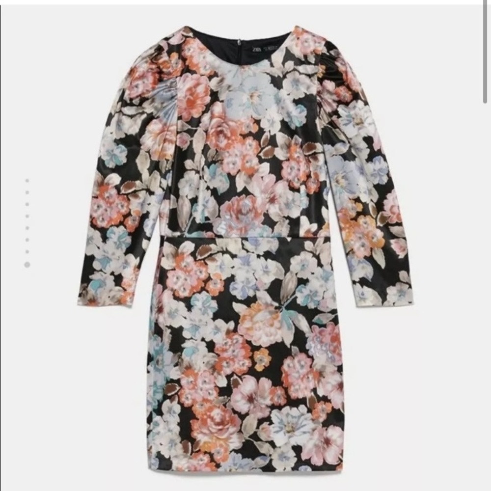 Zara floral mini dress